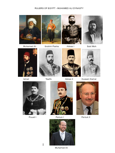 Portraits of the Muhammad Ali Dynasty at Mara House, showing Egypt's rulers from Muhammad Ali to the son of the last king deposed in 1952