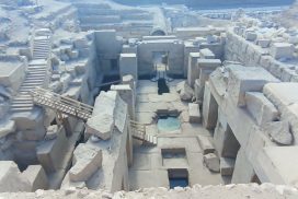 Ariel view of the underground Osirion Temple at Abydos
