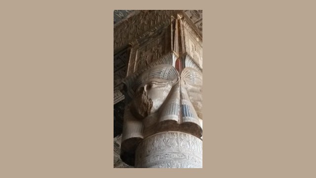 Hathor Pillar at Dendera Main Hall