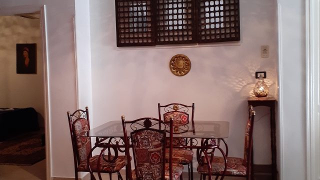 Tired? don't want to dress up and go out for dinner? Private dining with room service in our Exec Suite is the answer. Private dining area has glass top table and four chairs - arabian lighting and decorative mashrabeya window covering provides a romantic, private ambiance